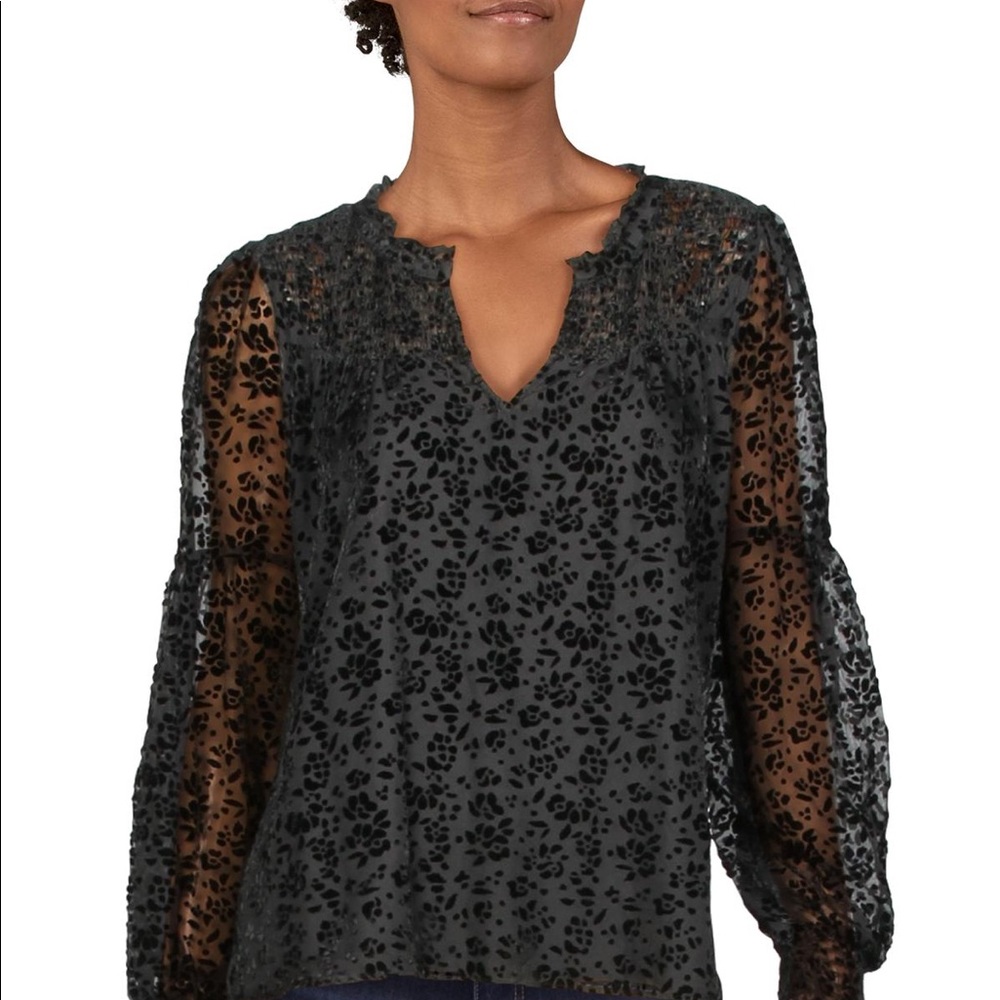 Parker V Neck Smocked Blouse
